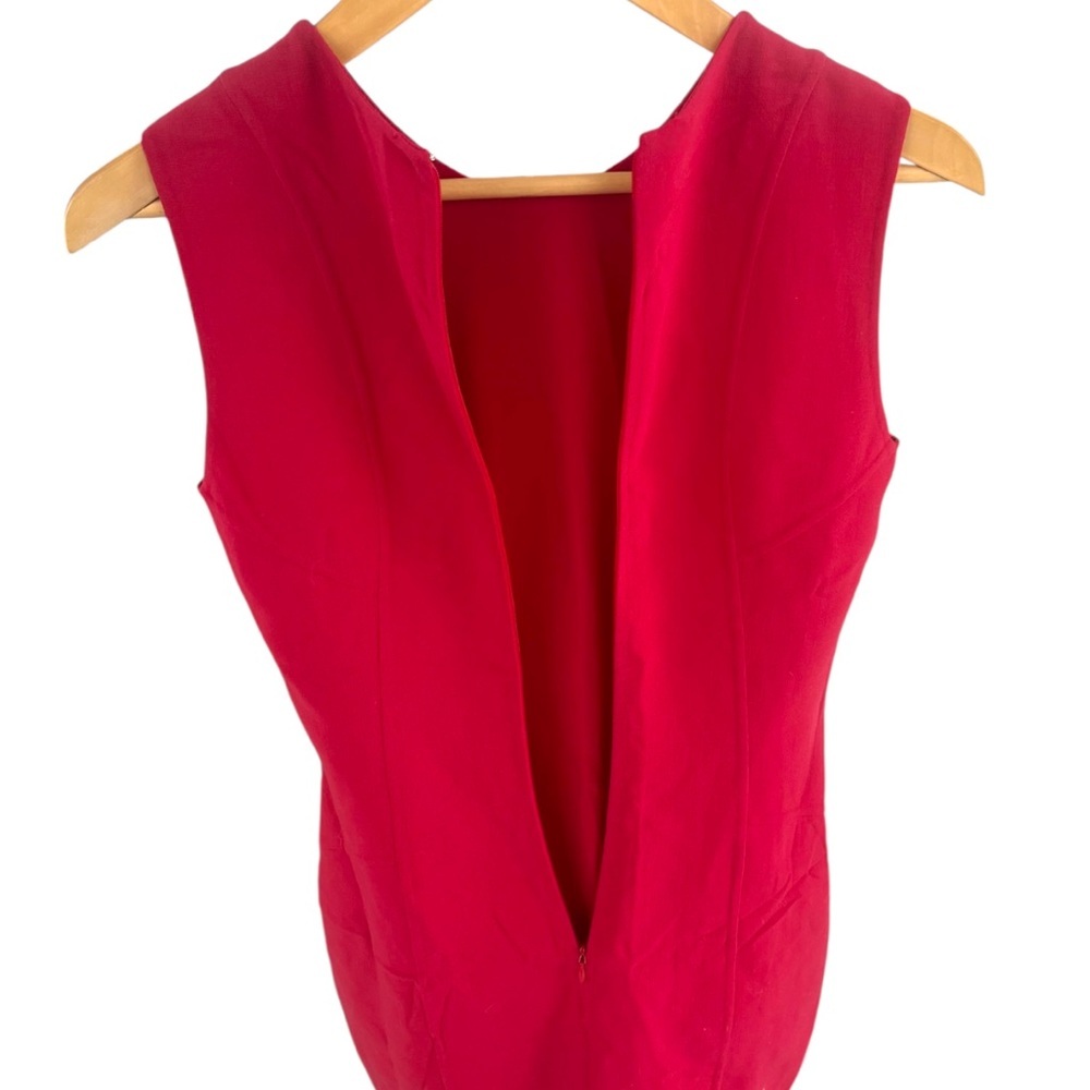 Michael Kors Vintage 90s Red Sheath Pencil Midi Dress - Picture 4 of 6